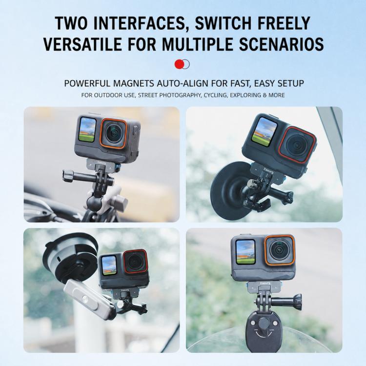 Adattatore di montaggio a sgancio rapido magnetico Xasurg, For Insta360 X5 / X4 Air / Ace Pro / Pro 2