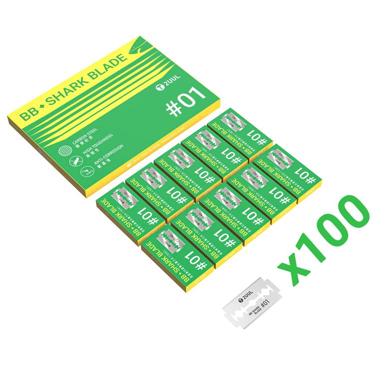 100 pezzi/confezione 2UUL BB01 Lame per riparazione schermo a doppio taglio