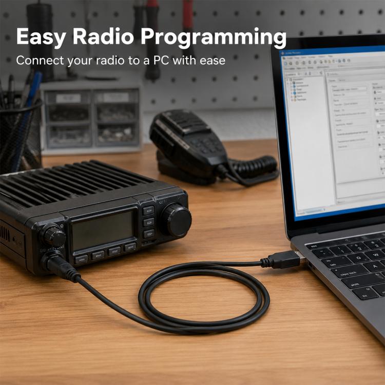 Cavo di programmazione da USB a ricetrasmettitore radio mobile per auto CT-62, For Yaesu FT-897 / FT-897D