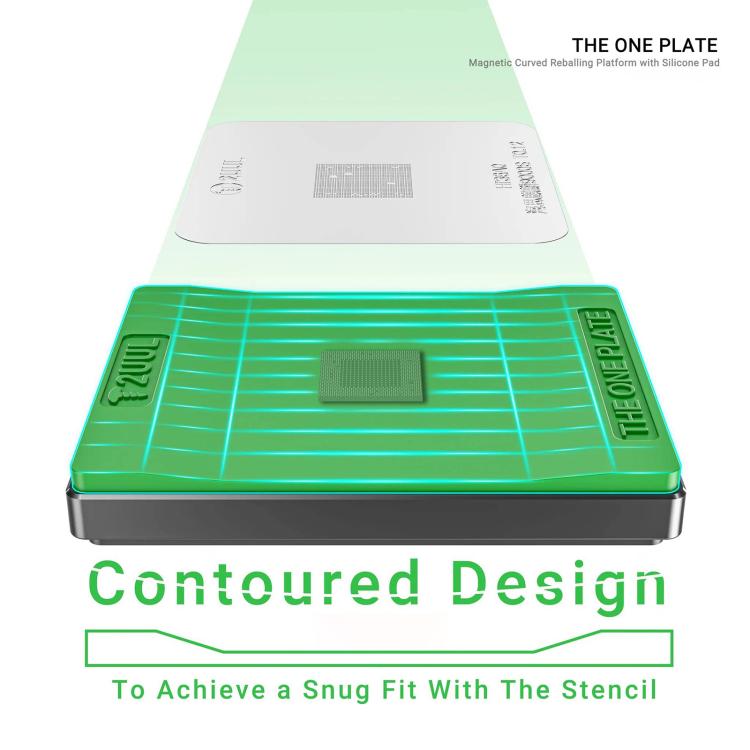 Piattaforma di reballing magnetica curva 2UUL BH12 con cuscinetto in silicone