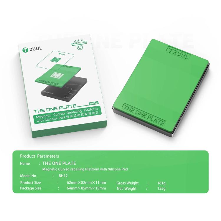 Piattaforma di reballing magnetica curva 2UUL BH12 con cuscinetto in silicone