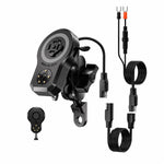 Supporto magnetico girevole a 360 gradi per caricabatterie wireless per telefono da moto, 45 W, Handlebar Model-A1, Rearview Mirror Mount-A2, Rearview Mirror Arm-A3, M8 Screw-A4, Crossbar-A5, Heavy-Duty Clamp-A6, Oil Pump Base-A7