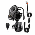 Supporto magnetico girevole a 360 gradi per caricabatterie wireless per telefono da moto, 45 W, Handlebar Model-A1, Rearview Mirror Mount-A2, Rearview Mirror Arm-A3, M8 Screw-A4, Crossbar-A5, Heavy-Duty Clamp-A6, Oil Pump Base-A7