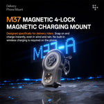 Supporto magnetico girevole a 360 gradi per caricabatterie wireless per telefono da moto, 45 W, Handlebar Model-A1, Rearview Mirror Mount-A2, Rearview Mirror Arm-A3, M8 Screw-A4, Crossbar-A5, Heavy-Duty Clamp-A6, Oil Pump Base-A7