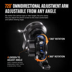 Supporto magnetico girevole a 360 gradi per caricabatterie wireless per telefono da moto, 45 W, Handlebar Model-A1, Rearview Mirror Mount-A2, Rearview Mirror Arm-A3, M8 Screw-A4, Crossbar-A5, Heavy-Duty Clamp-A6, Oil Pump Base-A7