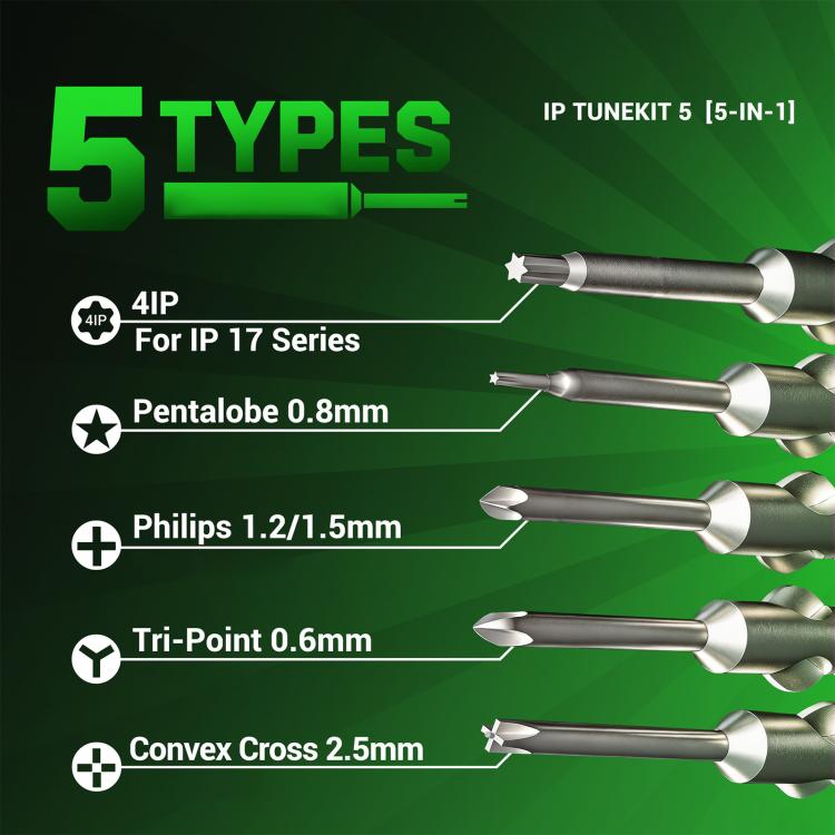 Set di punte per cacciavite magnetico 5 in 1 da 4 mm 2UUL SD25