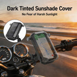 Supporto per telefono di navigazione per moto con sistema di assorbimento degli urti e copertura protettiva., Handlebar, Rearview Mirror