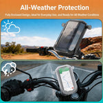 Supporto per telefono di navigazione per moto con sistema di assorbimento degli urti e copertura protettiva., Handlebar, Rearview Mirror