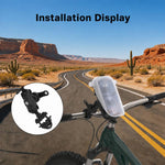 Supporto per telefono di navigazione per moto con sistema di assorbimento degli urti e copertura protettiva., Handlebar, Rearview Mirror