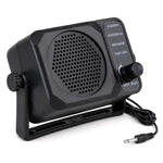 Altoparlante esterno per autoradio NSP-150V con controllo del volume e supporto regolabile.