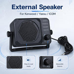 Altoparlante esterno per autoradio NSP-150V con controllo del volume e supporto regolabile.