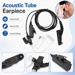 Auricolare con tubo acustico trasparente per walkie-talkie, For Motorola APX8000
