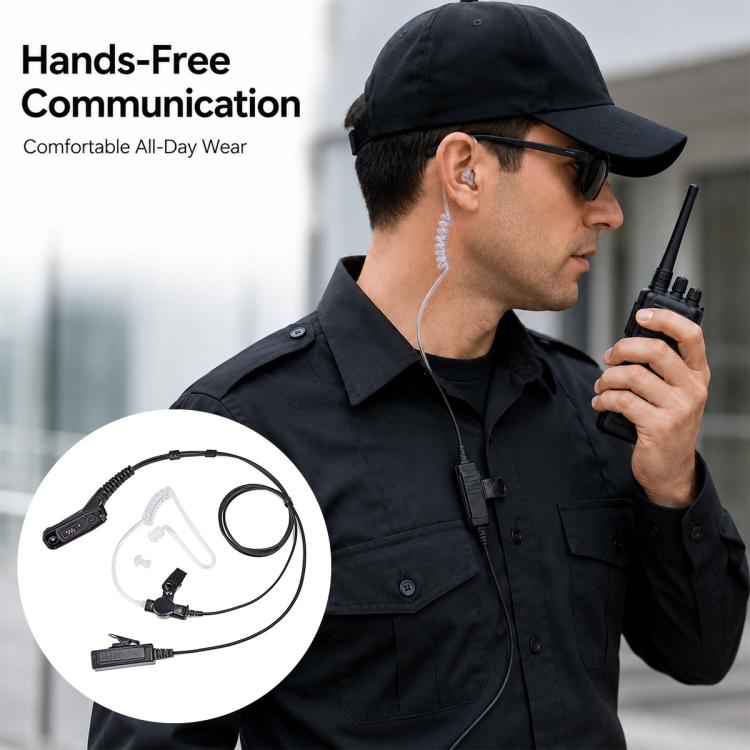 Auricolare con tubo acustico trasparente per walkie-talkie, For Motorola APX8000