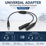Adattatore per auricolari da elicottero da 7,1 mm GA Dual Plug a U174U