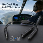 Adattatore per auricolari da elicottero da 7,1 mm GA Dual Plug a U174U