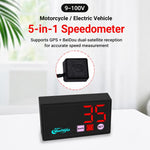 Tachimetro multifunzione 5 in 1 per moto/bici elettrica con modulo GPS, Air Temperature Version, Water Temperature Version