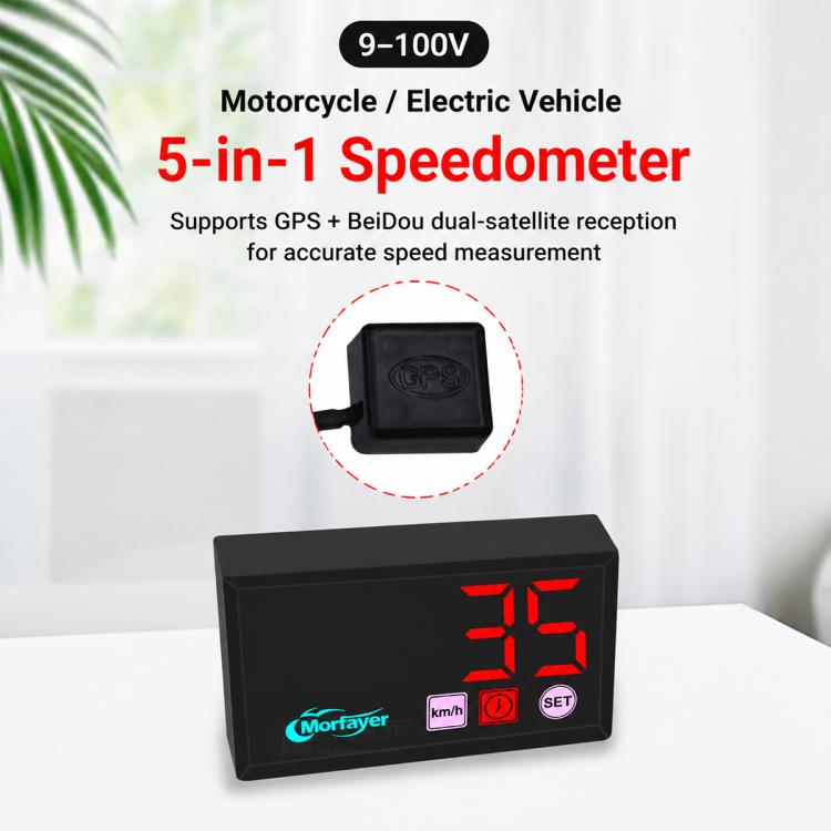 Tachimetro multifunzione 5 in 1 per moto/bici elettrica con modulo GPS, Air Temperature Version, Water Temperature Version