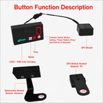 Tachimetro multifunzione 5 in 1 per moto/bici elettrica con modulo GPS, Air Temperature Version, Water Temperature Version