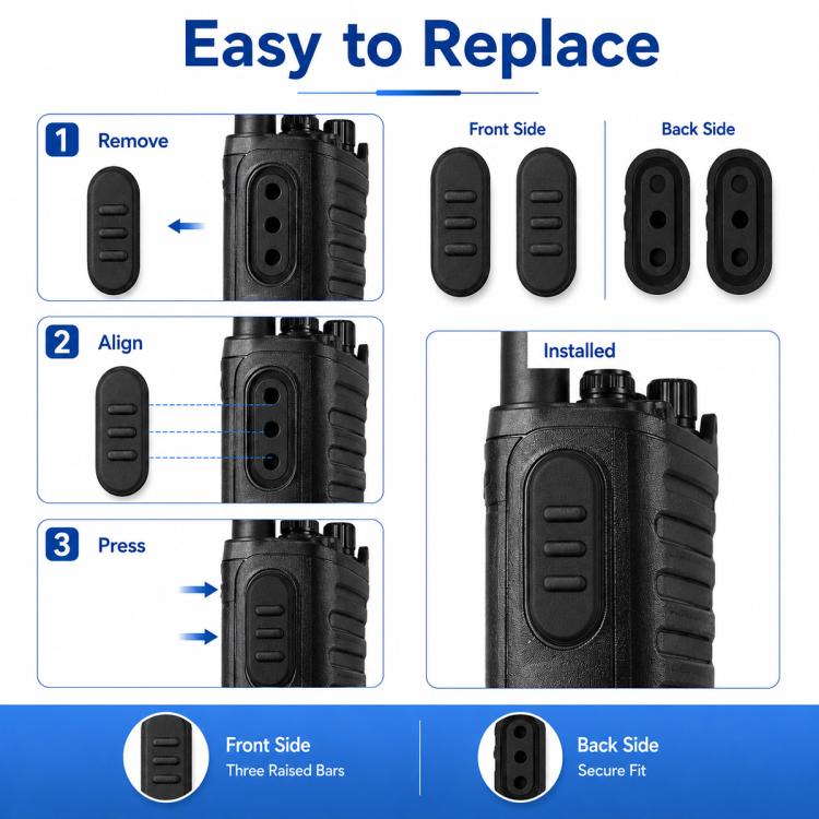 Set di 2 auricolari walkie-talkie con interruttore PTT (Push-to-Talk)