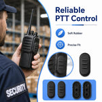 Set di 2 auricolari walkie-talkie con interruttore PTT (Push-to-Talk)