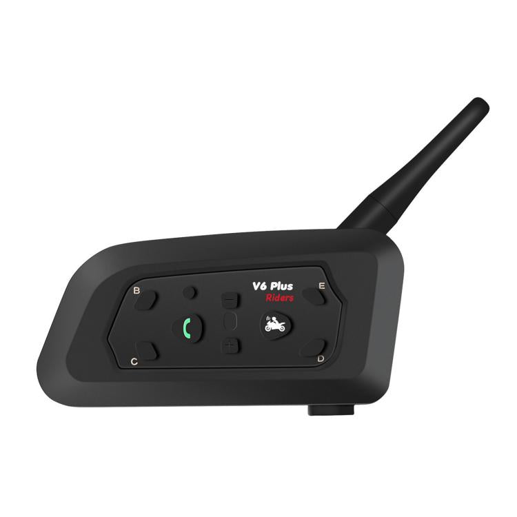 Auricolare Bluetooth per casco da moto V6 Pro con supporto per interfono impermeabile in tempo reale, Single, 1 Pair