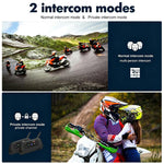 Auricolare Bluetooth per casco da moto V6 Pro con supporto per interfono impermeabile in tempo reale, Single, 1 Pair