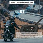 Auricolare Bluetooth per casco da moto V6 Pro con supporto per interfono impermeabile in tempo reale, Single, 1 Pair
