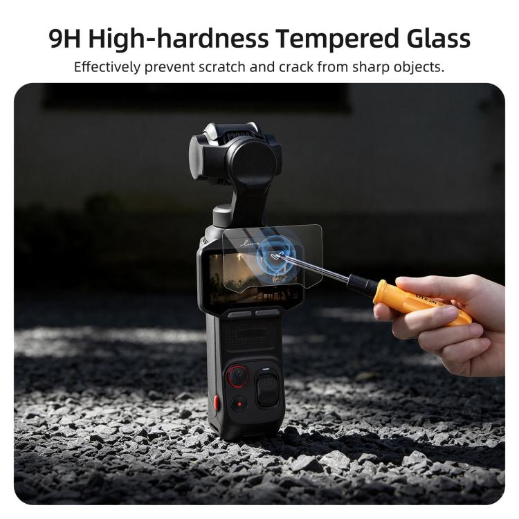 Pellicola protettiva in vetro temperato Sunnylife per obiettivo e schermo., For Insta360 Luna Pro
