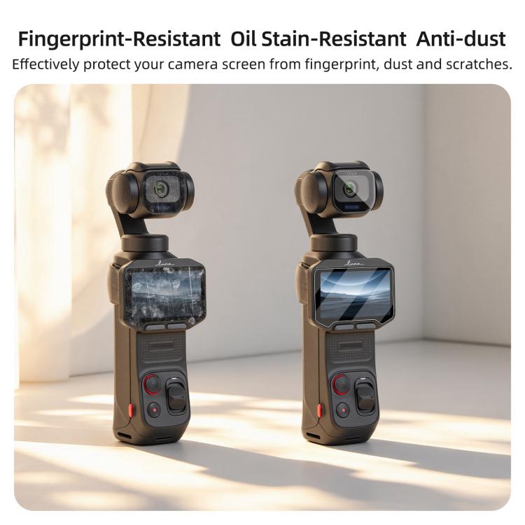 Pellicola protettiva in vetro temperato Sunnylife per obiettivo e schermo., For Insta360 Luna Pro