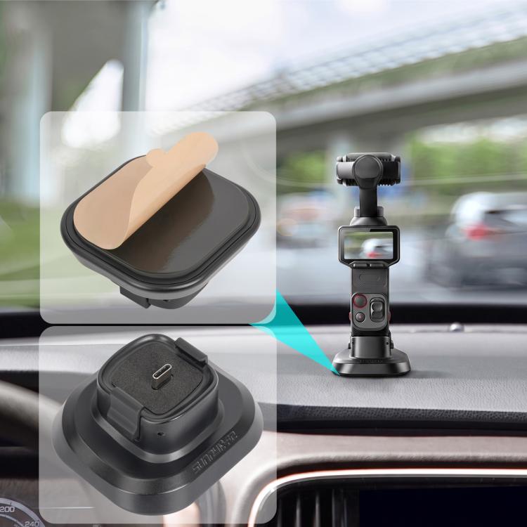 Supporto per cavalletto auto con adesivo a sgancio rapido Sunnylife, For Insta360 Luna Ultra / Pro