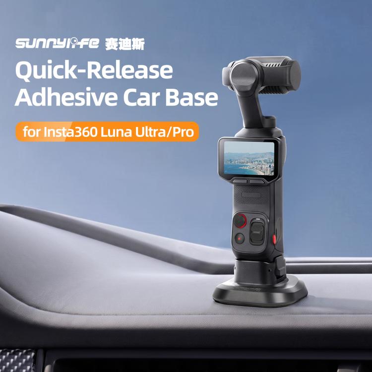 Supporto per cavalletto auto con adesivo a sgancio rapido Sunnylife, For Insta360 Luna Ultra / Pro