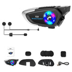 Auricolari Bluetooth impermeabili per casco da moto X10, Black Soft Mic, Black Hard Mic, Black 2 in 1
