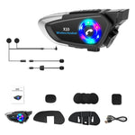 Auricolari Bluetooth impermeabili per casco da moto X10, Black Soft Mic, Black Hard Mic, Black 2 in 1