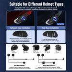 Auricolari Bluetooth impermeabili per casco da moto X10, Black Soft Mic, Black Hard Mic, Black 2 in 1