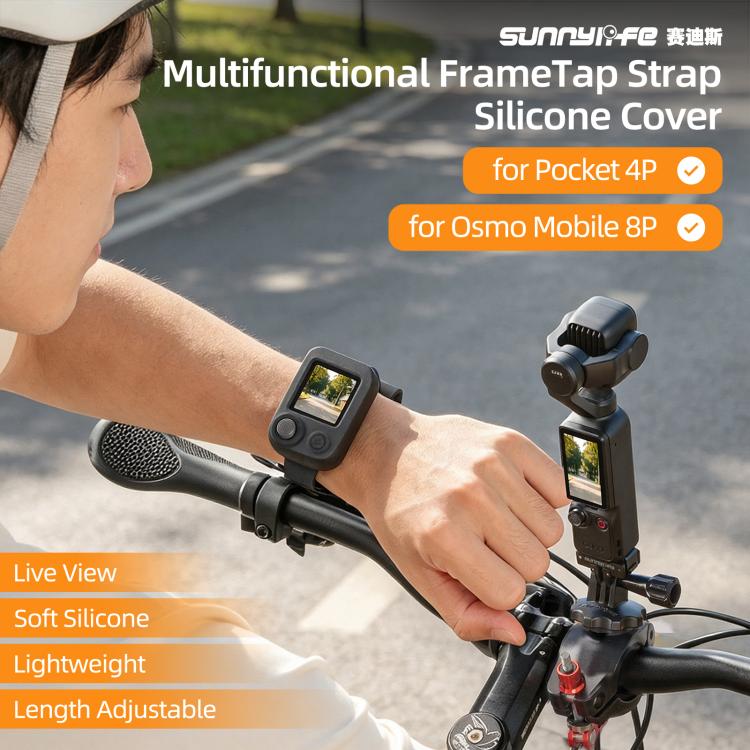Cinturino multifunzionale Sunnylife con rivestimento in silicone e fascia di espansione., For DJI Osmo Pocket 4P / Mobile 8P