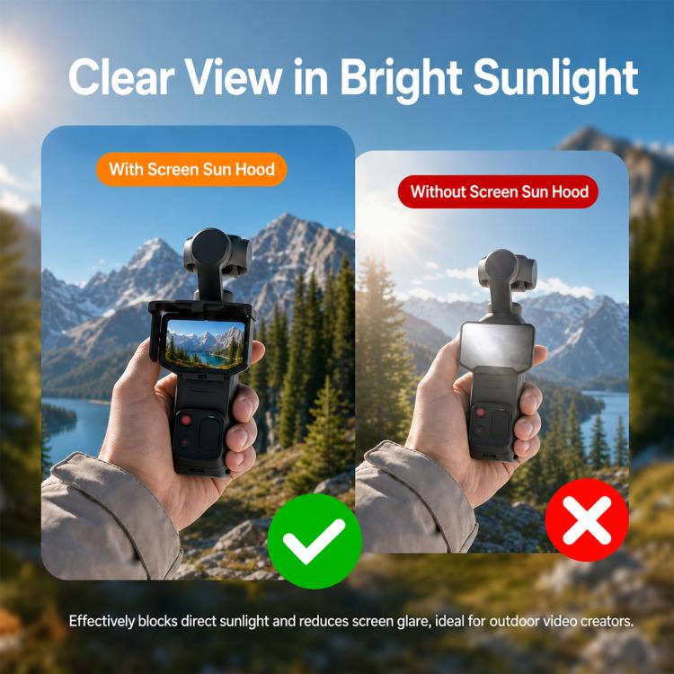Protezione per schermo Insta360 Luna Ultra / Pro, parasole magnetico pieghevole antiriflesso., Common Version, NFC Version