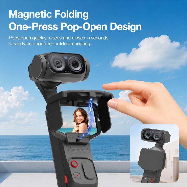 Protezione per schermo Insta360 Luna Ultra / Pro, parasole magnetico pieghevole antiriflesso., Common Version, NFC Version