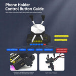 Supporto per telefono/navigatore con altoparlante Bluetooth YL-B66 da 12V per moto., Short Claw Rearview Mirror Model, Short Claw Handlebar Model, Long Claw Rearview Mirror Model, Long Claw Handlebar Model, Six Claw Rearview Mirror Model               ...