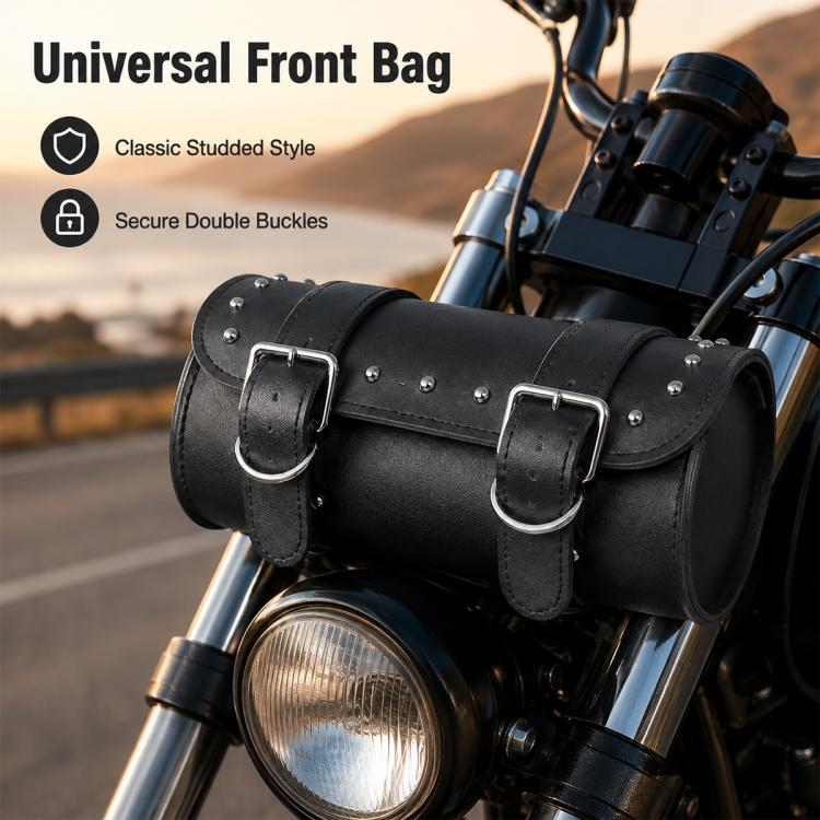 Borsa da manubrio vintage in pelle per moto e bici elettriche