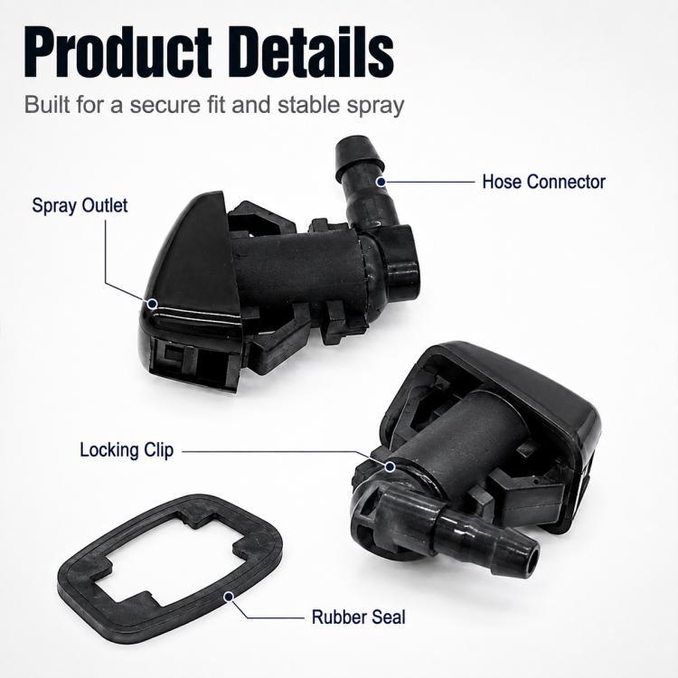 Set di 2 ugelli spruzzatori per lavavetri anteriori auto per Jeep/Chrysler