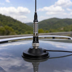 Base di montaggio magnetica per antenna da veicolo da 12 cm con cavo coassiale da 5 m per antenne radio mobili