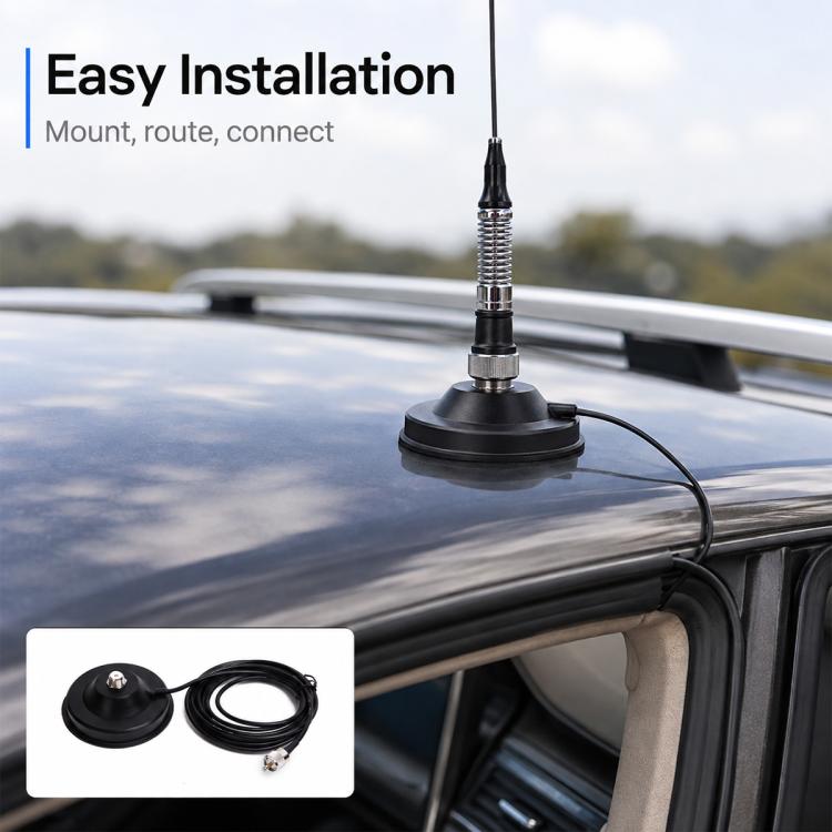Base di montaggio magnetica per antenna da veicolo da 12 cm con cavo coassiale da 5 m per antenne radio mobili