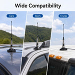 Base di montaggio magnetica per antenna da veicolo da 12 cm con cavo coassiale da 5 m per antenne radio mobili