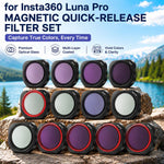 Filtro magnetico a sgancio rapido per obiettivo Insta360 Luna Pro, UV, CPL, ND8, ND16, ND32, ND64, STAR, NIGHT, Black Mist 1/4, Pearlescent, Macro 10X, VND2-5, Wide Angle, 2 in 1 Wide 10X Macro, 2 in 1 NIGHT Black Mist, 3 in 1 Mixed CPL NIGHT          ...