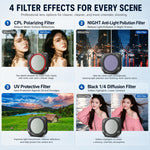 Filtro magnetico a sgancio rapido per obiettivo Insta360 Luna Pro, UV, CPL, ND8, ND16, ND32, ND64, STAR, NIGHT, Black Mist 1/4, Pearlescent, Macro 10X, VND2-5, Wide Angle, 2 in 1 Wide 10X Macro, 2 in 1 NIGHT Black Mist, 3 in 1 Mixed CPL NIGHT          ...