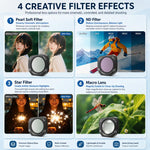 Filtro magnetico a sgancio rapido per obiettivo Insta360 Luna Pro, UV, CPL, ND8, ND16, ND32, ND64, STAR, NIGHT, Black Mist 1/4, Pearlescent, Macro 10X, VND2-5, Wide Angle, 2 in 1 Wide 10X Macro, 2 in 1 NIGHT Black Mist, 3 in 1 Mixed CPL NIGHT          ...