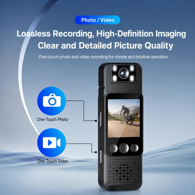 Mini videocamera portatile HD A10 con clip / obiettivo girevole a 180°