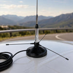 RE-02 Antenna radio mobile con piano di massa e kit di radiali di massa artificiali