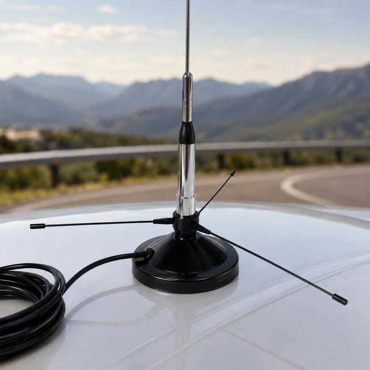 RE-02 Antenna radio mobile con piano di massa e kit di radiali di massa artificiali
