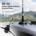 RE-02 Antenna radio mobile con piano di massa e kit di radiali di massa artificiali